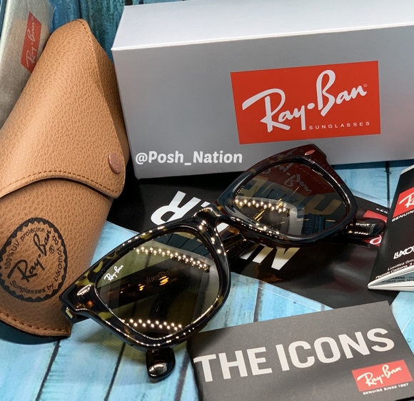 FREE SHIPPING RayBan Wayfarer Tortoise Brown RB2140 Classic New - Picture 10 of 14